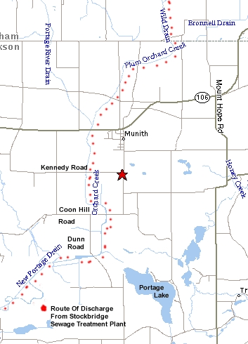 Stockbridge Sewage Discharge Map